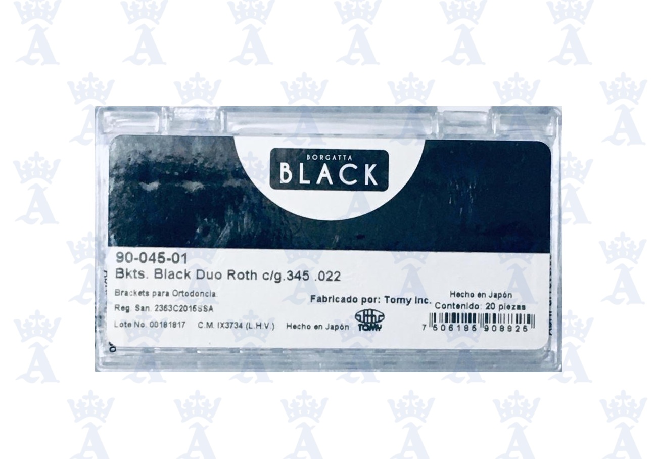 BRACKETS OVATION BLACK ROTH .022 c/g 345