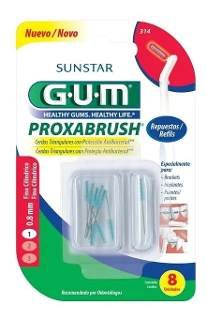 REPUESTO INTERDENTAL CILINDRICO C/8 GUM