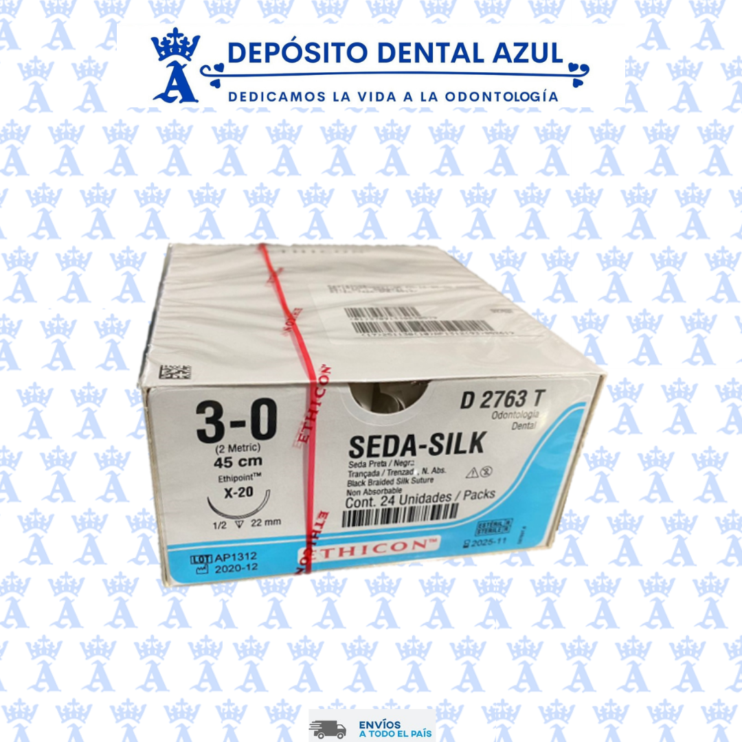 SUTURA 3-0 SEDA-SILK 45X20 C/24