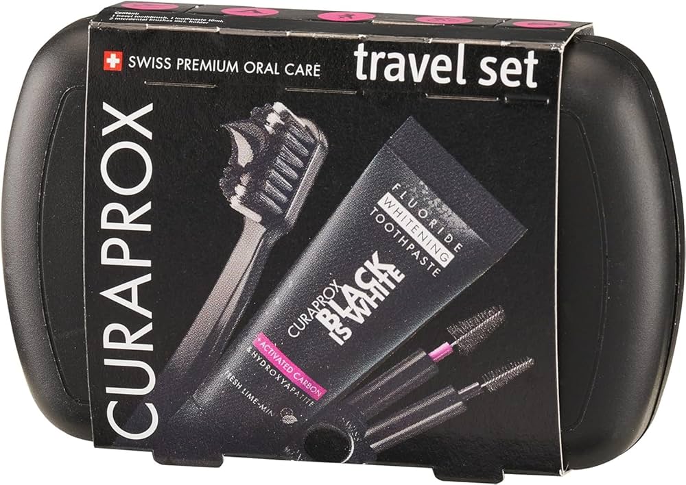 KIT VIAJERO NEGRO TRAVEL SET CURAPROX