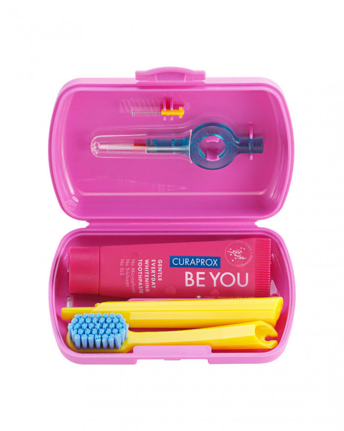 KIT VIAJERO ORTHO  ROSA TRAVEL SET ORTHO CURAPROX