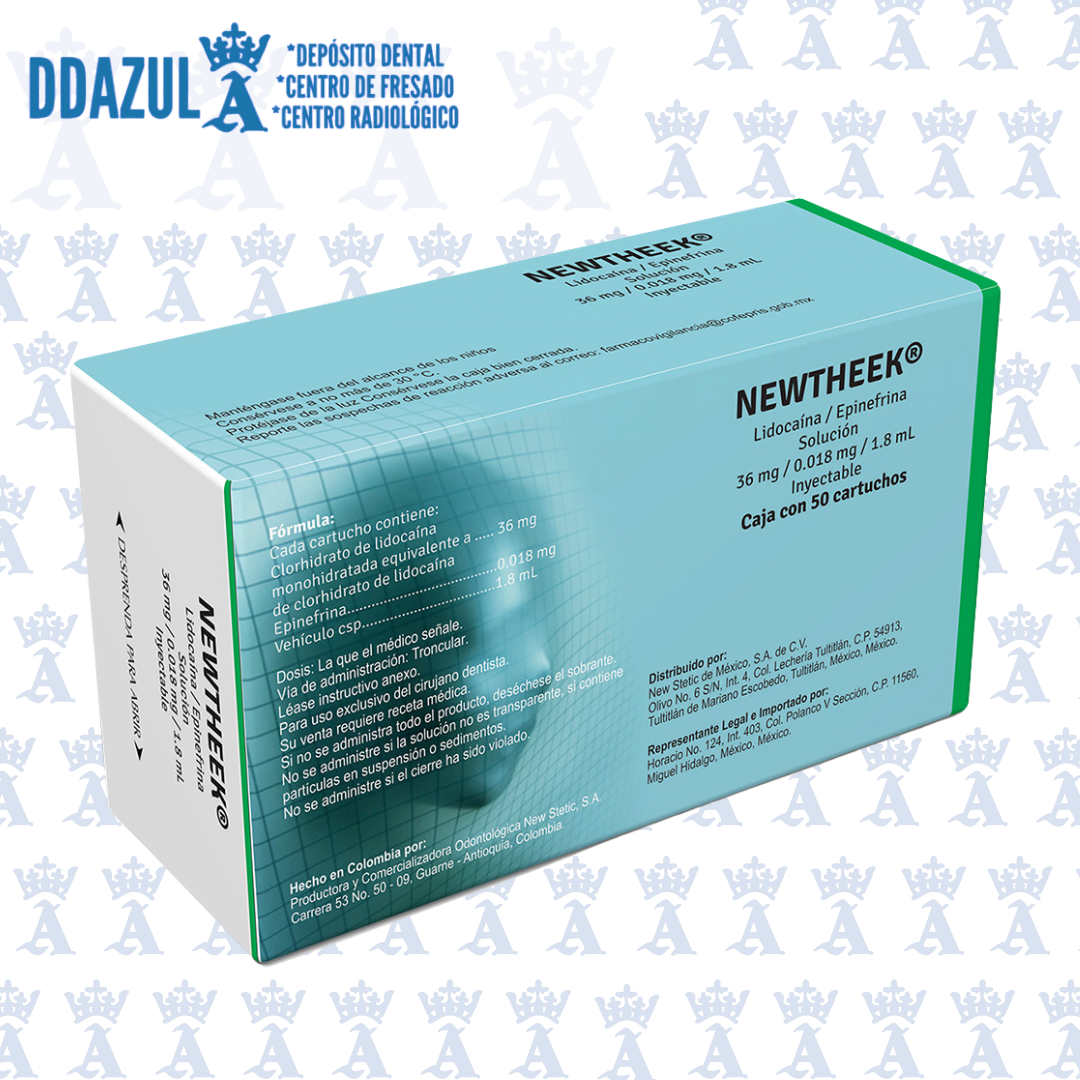 FD 2% LIDOCAINA Y EPINEFRINA C/50 **(VIDRIO)NEWTHEEK