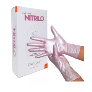 GUANTE UNISEAL NITRILO ROSA CH METALICO