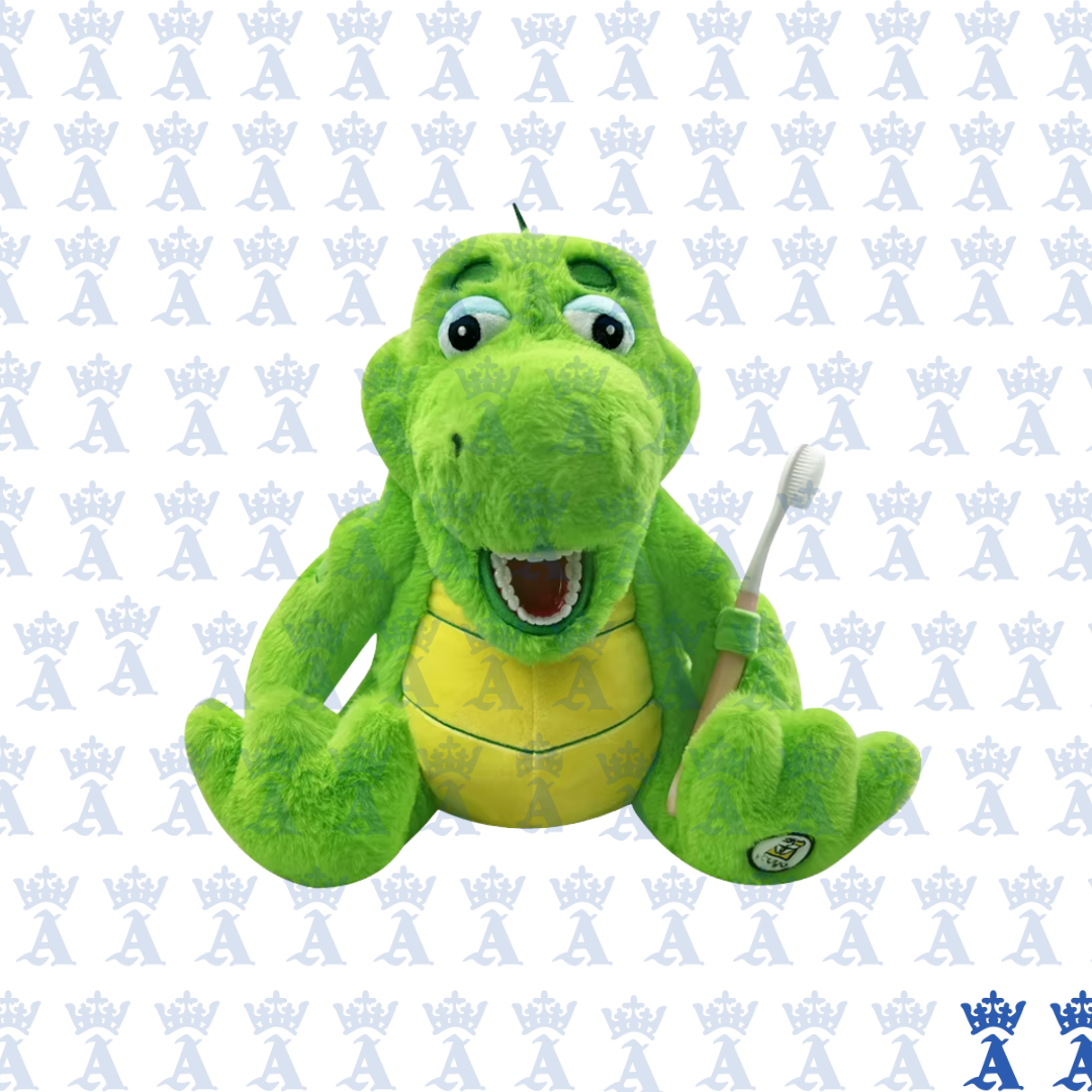 PELUCHE COCODRILO DIDACTICO CON CEPILLO