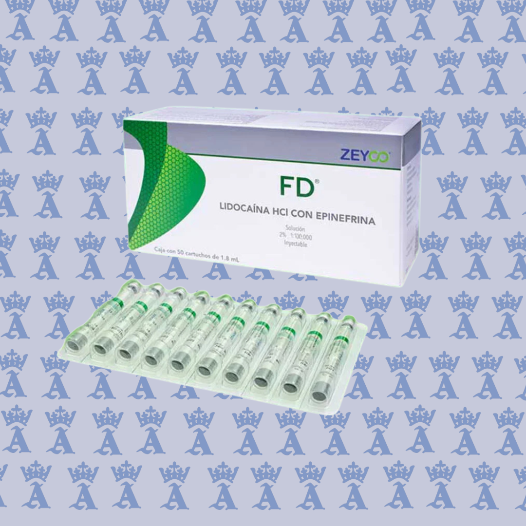 FD 2% LIDOCAINA Y EPINEFRINA C/50 **(VIDRIO)
