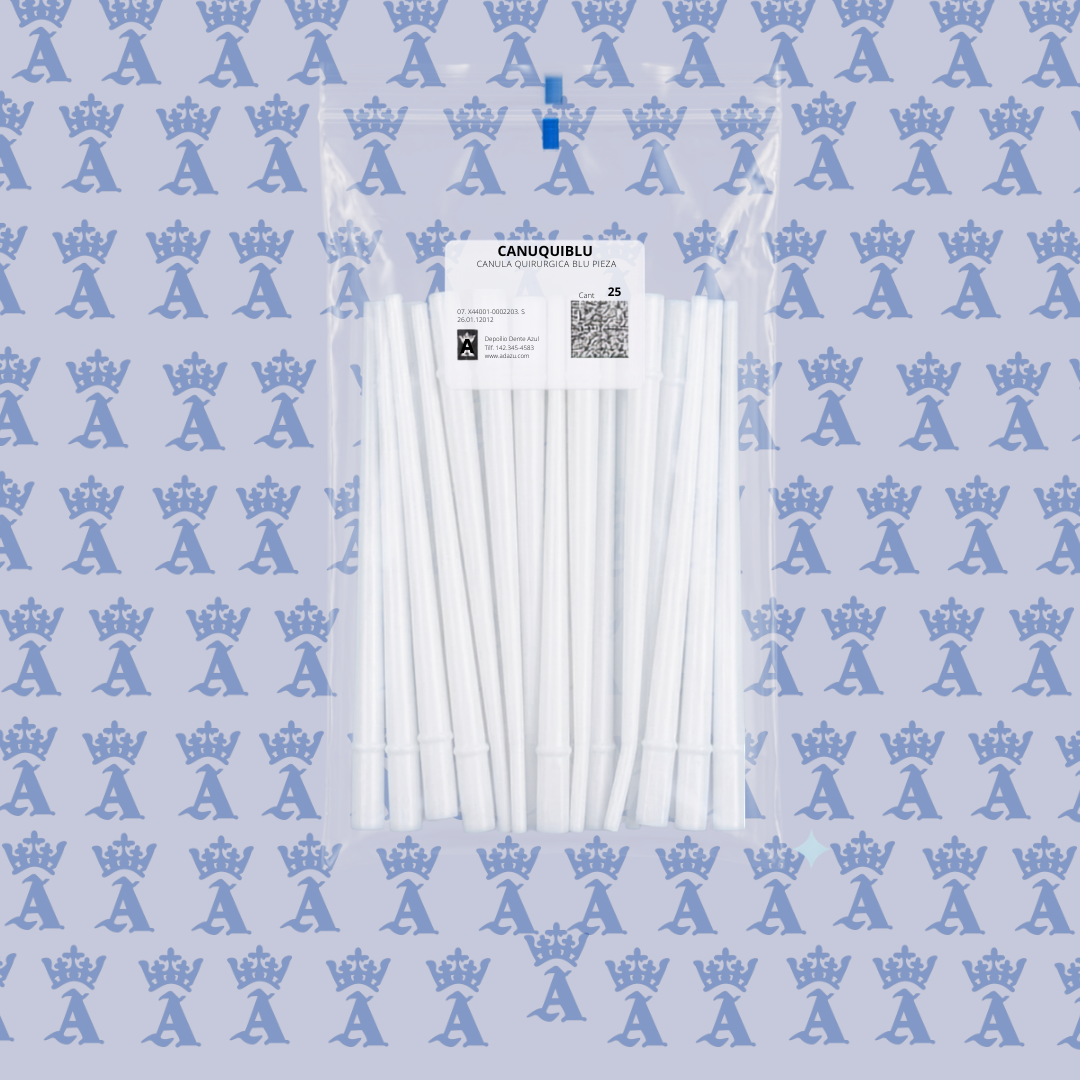 CANULA QUIRURGICA BLU BOLSA C/25